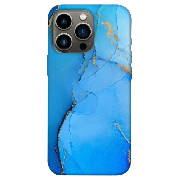 

Чехол itsPrint Синий с золотом для Apple iPhone 13 Pro (6.1)