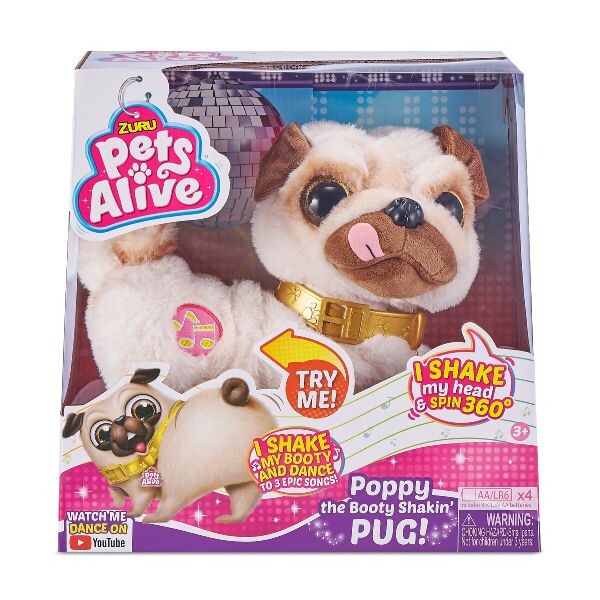 

Інтерактивна м'яка іграшка PETS ALIVE - МОПС-ТАНЦІВНИК 9521 (4894680013452)