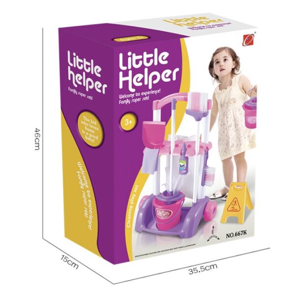 

Детский игровой набор для уборки Little Helper розового цвета