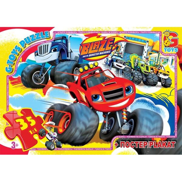 

Пазли ТМ "G-Toys" із серії "Blaze" (Блейз), 35 елементів ZE013 (4824687635920)