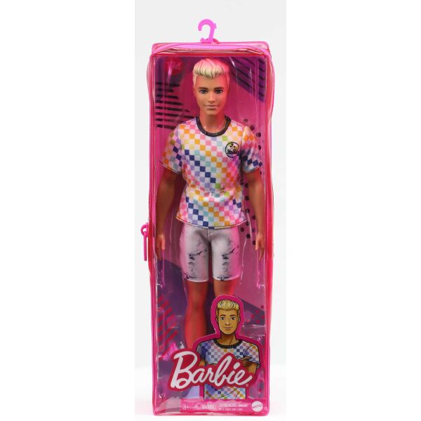 

Лялька Barbie Fashionistas Кен Модник в кольоровий футболці і білих шортах (GRB90) (887961900392)