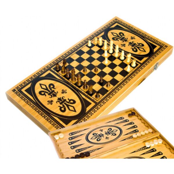 

Игровой набор Present 3в1 шахматы, шашки и нарды (59*59 см) В 6030-С