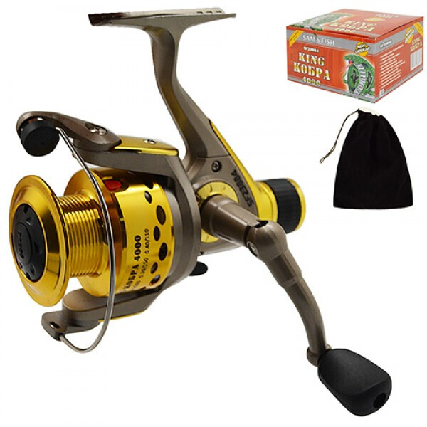 

Катушка Sams Fish King Кобра 3000 3bb, металлическая шпуля с дополнительной графитовой шпулей