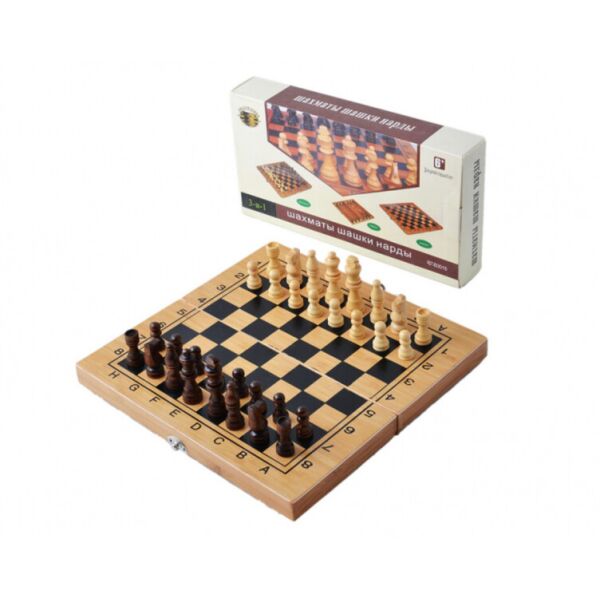 

Игровой набор Present 3в1 Нарды, Шахматы, Шашки (29х29 см) B3015