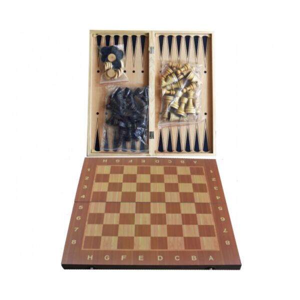 

Игровой набор Present 3в1 нарды, шахматы и шашки (24*24 см) 7721