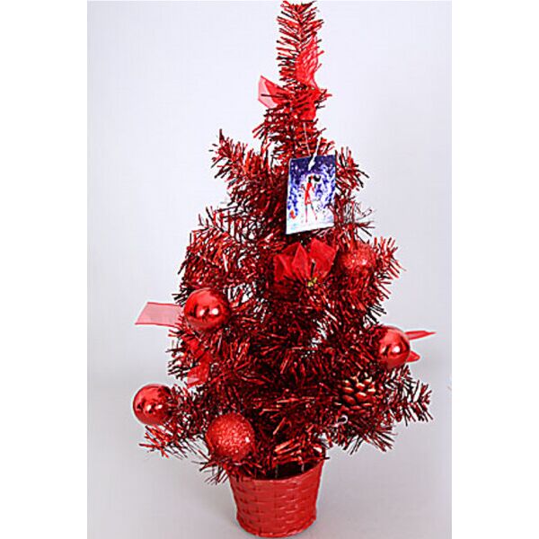 

Декоративная елка в горшке Bon 45.5см цвет - красный 183-T21