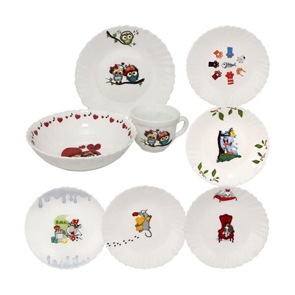 

Набор детский 6 шт. SNT Веселые пушистики (чашка-210мл, миска-620мл, тарелка -19см) (12) 30069