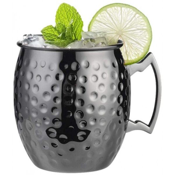 

Металлическая барная кружка "Moscow Mule" 550 мл, черная