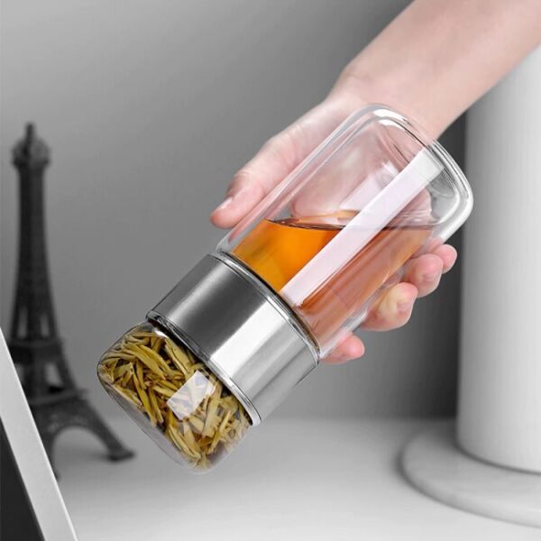 

Стеклянная бутылка с двойными стенками для заварки чая Infuser, 400 мл