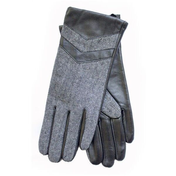 

Комбинированные женские серые перчатки Shust Gloves