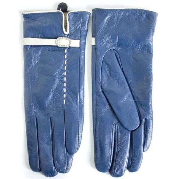

Женские кожаные перчатки Shust Gloves синие 374s1 S