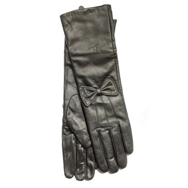 

Женские черные кожаные длинные перчатки Shust Gloves L
