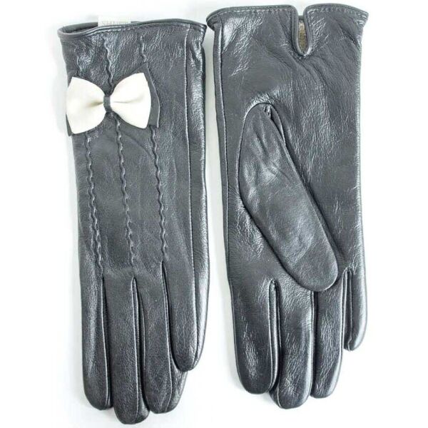 

Женские кожаные перчатки Shust Gloves чёрные 372s3 L