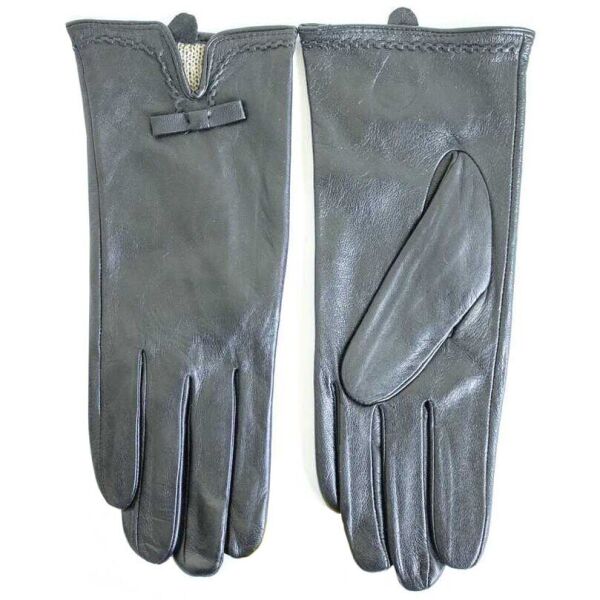 

Женские кожаные перчатки Shust Gloves чёрные 368s1 S