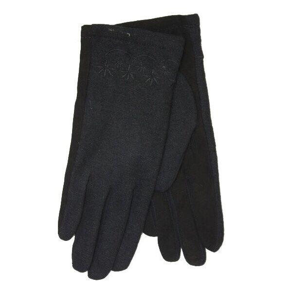 

Комбинированные женские перчатки замша и кашемир Shust Gloves 516