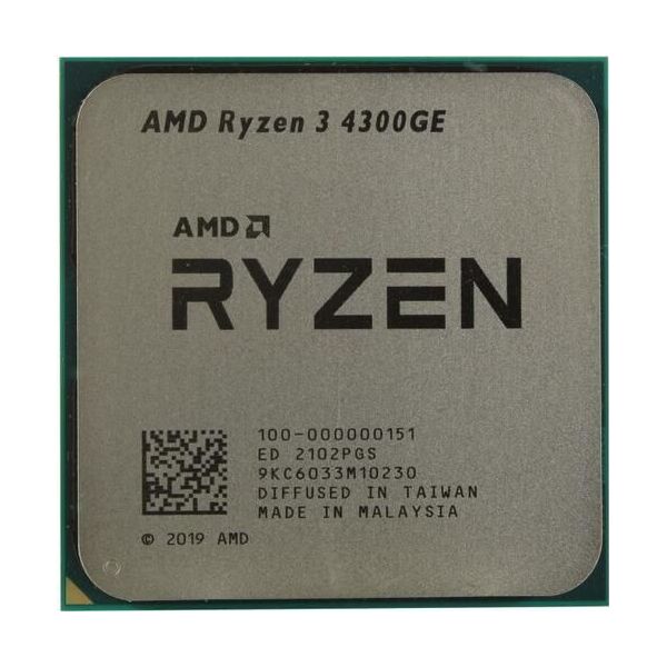 

Процессор AMD Ryzen 3 4300GE (3.5GHz 4MB 35W AM4) Multipack (100-100000151MPK)