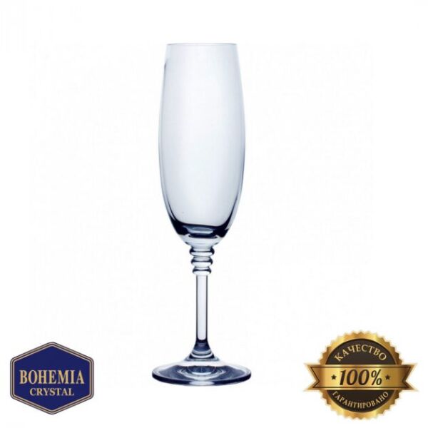 

Набор фужеров для шампанского стеклянных Bohemia Olivia 190 мл 6 шт (3049)