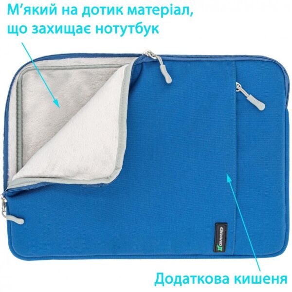 

Чехол для ноутбука Grand-X 15.6'' Blue (SL-15B)