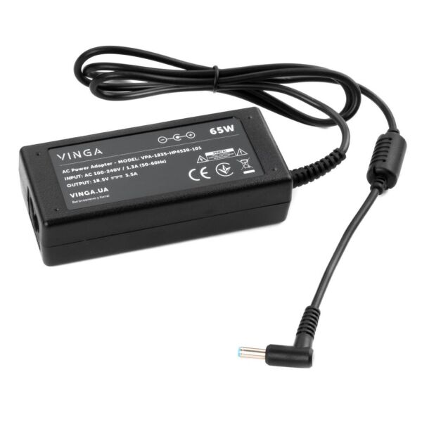 

Блок питания к ноутбуку Vinga HP 65W 18.5V 3.5А разъем 4.5*3.0 (VPA-1835-HP4530-101)