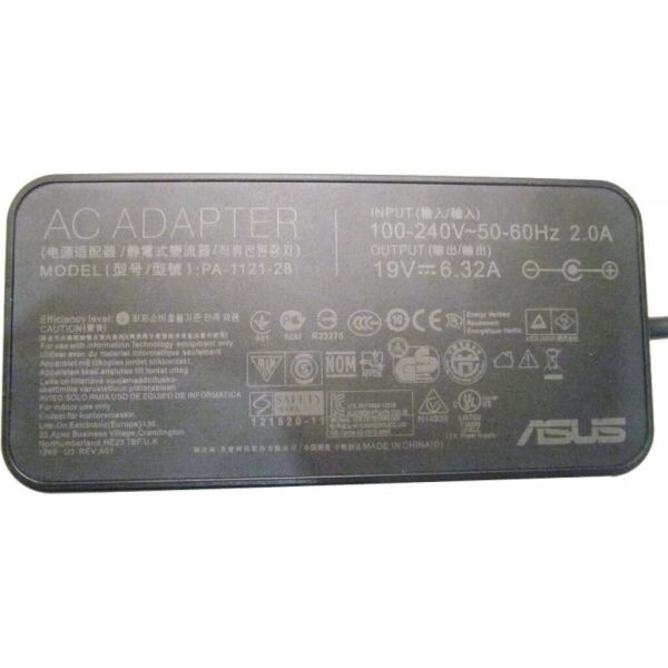 

Блок питания к ноутбуку ASUS 120W 19V, 6.32A, разъем 5.5/2.5, Slim-корпус (ADP-120RH)