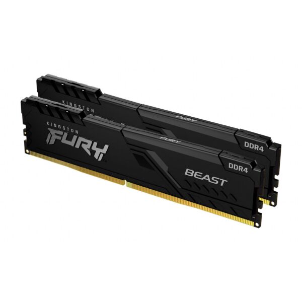

Модуль памяти для компьютера DDR4 16GB (2x8GB) 2666 MHz Fury Beast Black Kingston Fury (ex.HyperX) (KF426C16BBK2/16)