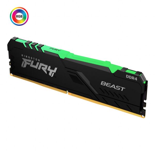 

Модуль памяти для компьютера DDR4 32GB 3200 MHz Fury Beast RGB Kingston Fury (ex.HyperX) (KF432C16BBA/32)