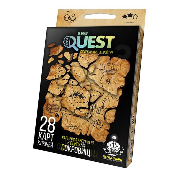 

Детская карточная квест-игра "BEST QUEST" Danko Toys BQ-01 рус (Коричневый)