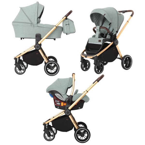 

Коляска универсальная CARRELLO Epica CRL-8511 (3in1) Tea Green +дождевик
