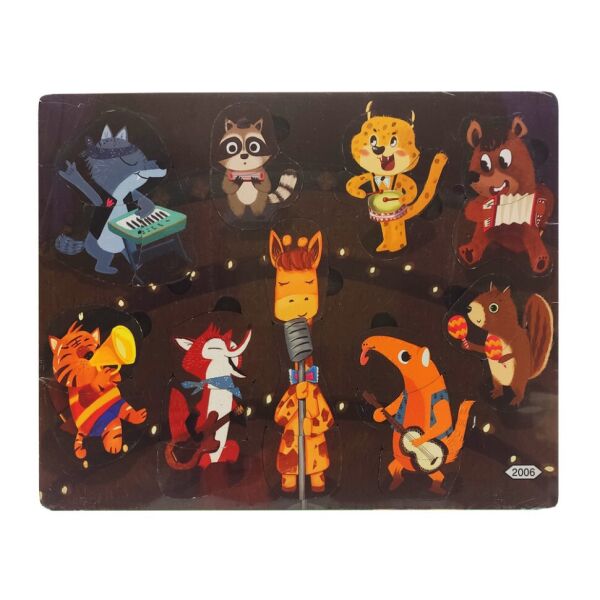 

Деревянная игрушка Пазлы Bambi MD 2561 (Животные на концерте)