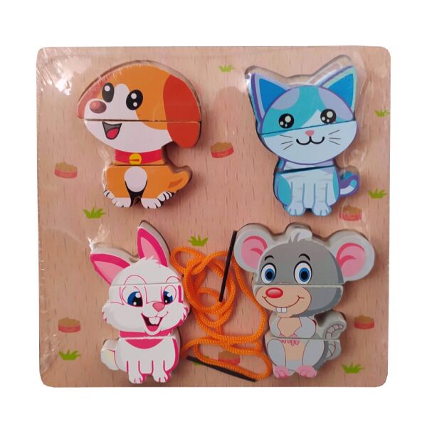 

Деревянная игрушка "Рамка-вкладыш" Bambi MD 2804 18х18 см (Домашние Животные)