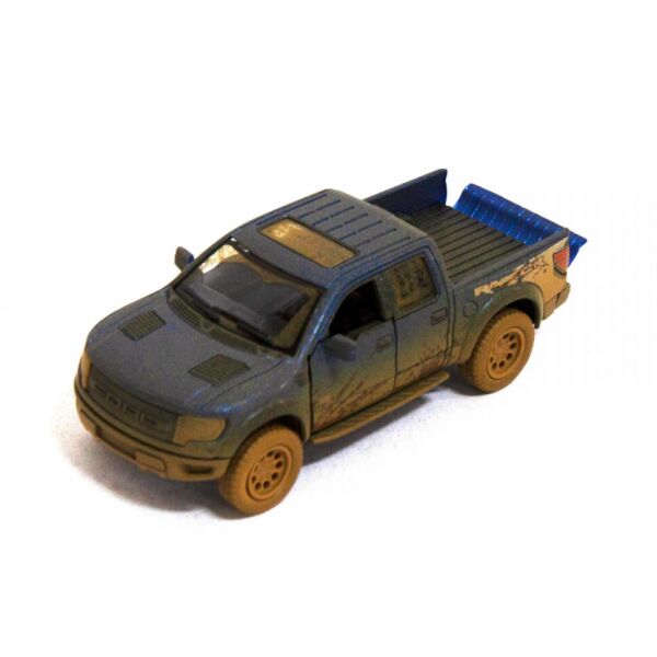 

Машинка пикап Ford F-150 SVT Raptor-Supercrew Muddy Kinsmart KT5365WY инерционная, 1:46 (Синий)