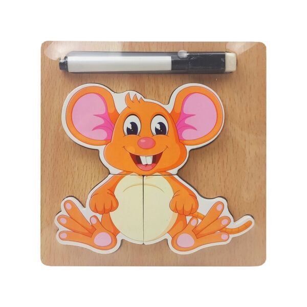 

Деревянная игрушка Пазлы Bambi MD 2525 (Мышь)