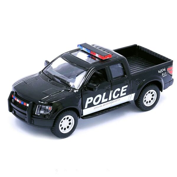 

Машинка пикап Ford F-150 SVT Raptor Supercrew Kinsmart KT5365WPR инерционная, 1:40 (Police)