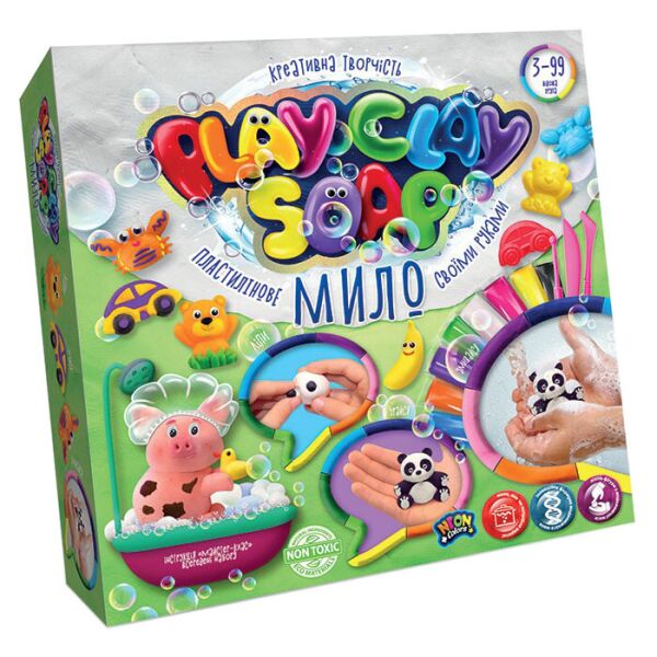 

Набор креативного творчества "Пластилиновое мыло" Danko Toys PCS-01 Play Clay Soap, бол, укр, 8 цветов (Панда)
