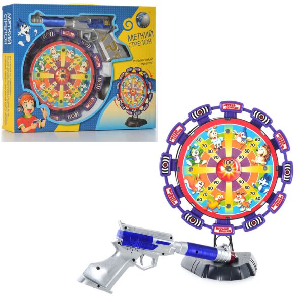 

Игровой набор Тир "Меткий стрелок" 7Toys 274679 Пистолет+мишень, муз, свет