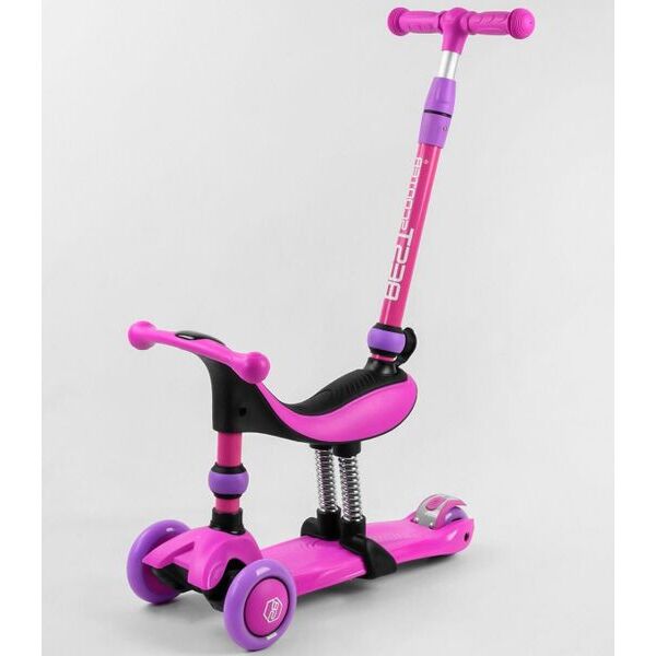 

Самокат 5в1 с сиденьем и родительской ручкой Best Scooter Фиолетовый (sa329)