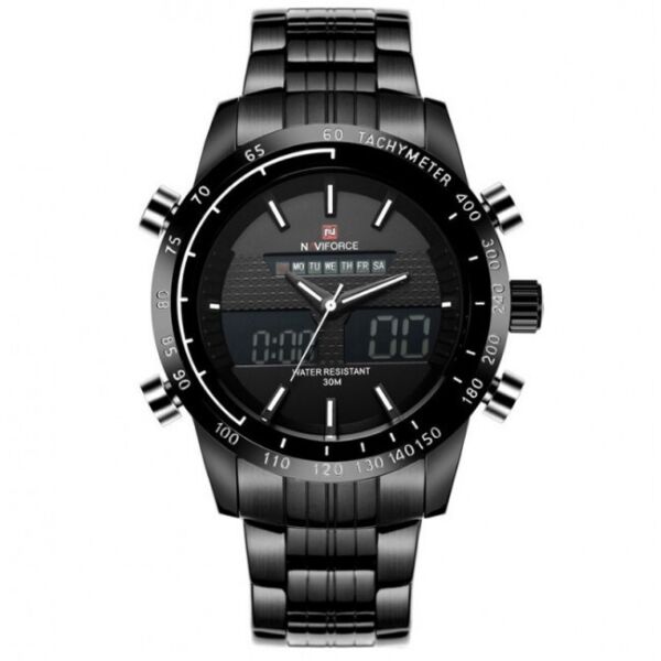 

Мужские часы Naviforce Army 9024 Black White