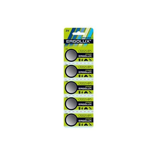 

Батарейка Ergolux CR-2025 Lithium * 5 (CR2025-BP5)