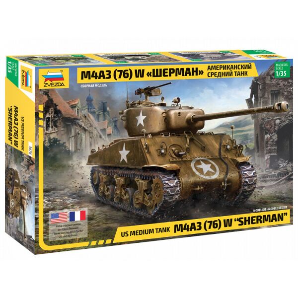

Американский средний танк М4А3 (76) W «ШЕРМАН» 1/35