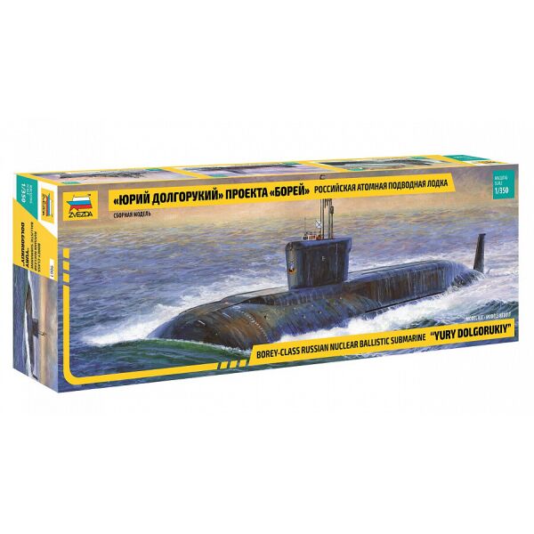 

Российская атомная подводная лодка "Юрий Долгорукий" проект "Борей" 1/350