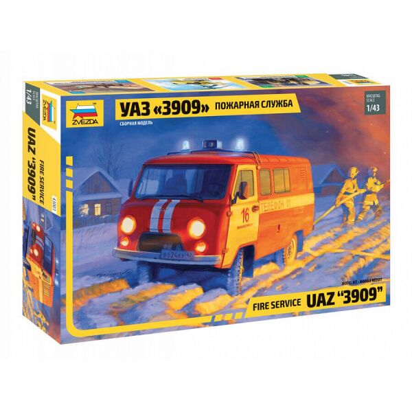 

УАЗ-3909 "Буханка". Пожарная служба. 1/43