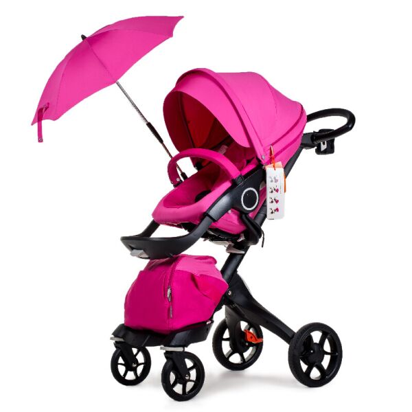 

Универсальная коляска 2в1 DSLAND V8 Black-Pink розовый