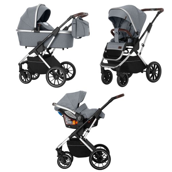 

Универсальная коляска 3 в 1 Carrello Aurora Silver Grey (CRL-6502/2)