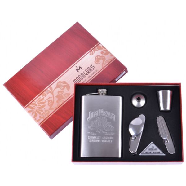 Подарочный набор 4в1 Present Фляга/ Рюмки/ Нож/ Лейка BB-014