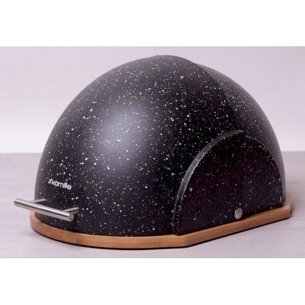 

Хлебница из бамбука и пластика Kamille черная 38,5х26,5х20см MKM-1106