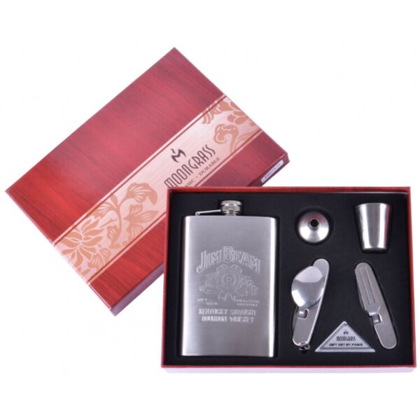 

Подарочный набор 4в1 Present (Фляга/ Рюмки/ Нож/ Лейка) BB-014-W
