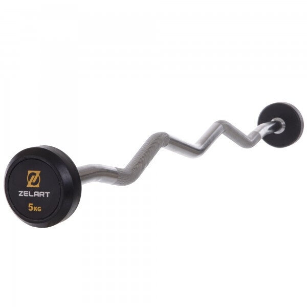 

Zelart изогнутая обрезиненная Rubber Coated Barbell TA-2687-5 5кг