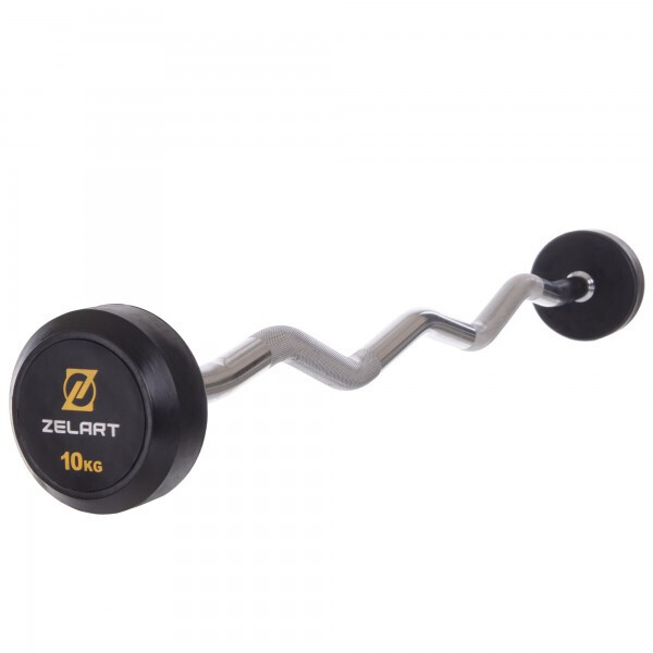 

Zelart изогнутая обрезиненная Rubber Coated Barbell Zelart TA-2687-10 10кг