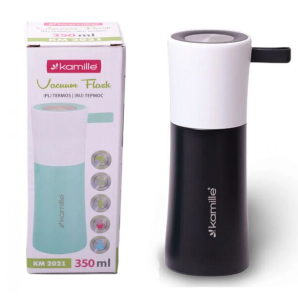 

Термос Kamille Черный 350мл из нержавеющей стали KM-2021