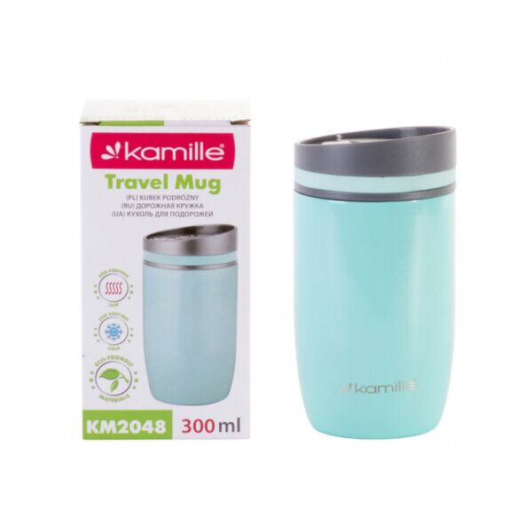 

Термокружка Kamille Голубой 300ml из нержавеющей стали KM-2048